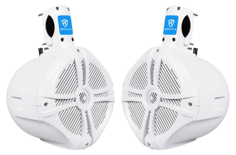(2) 8 600 Watt Waterproof Overhead Soundbar/Roll Bar Speakers for Jeep Wrangler