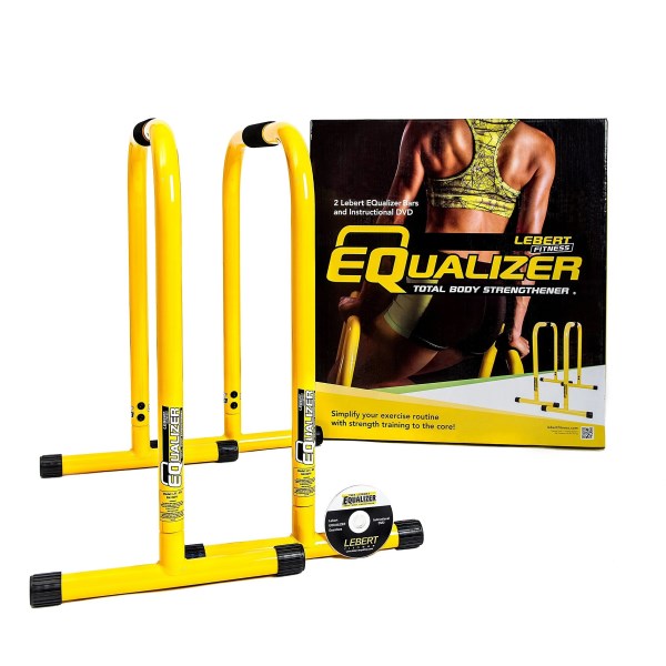 Lebert Fitness Equalizer Bars Total Body Strengthener, Yellow