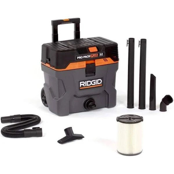 Ridgid 10 gal. 5.0-Peak HP Pro Pack Plus Wet Dry VAC