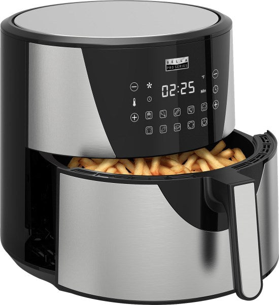 Bella Pro Series - 8-qt. Digital Air Fryer - Stainless Steel