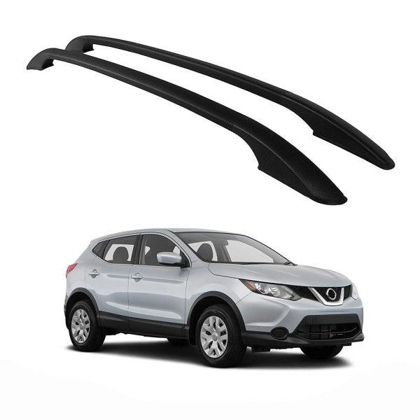 Luggage Port Roof Rack Bar Side Rails Black for Nissan Rogue Sport 2017-2021 5023934B