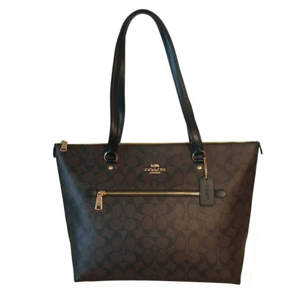 Coach Signature Gallery Tote in Brown/Black
