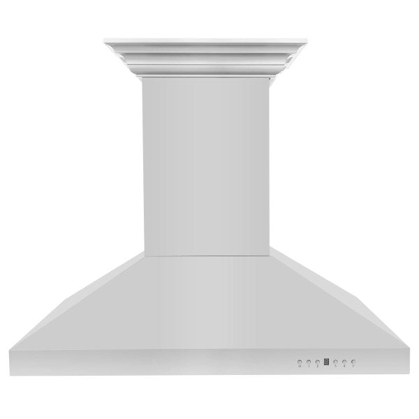 ZLINE Island Mount Range Hood in Stainless Steel with Built-in CrownSound Bluetooth Speakers (KL3iCRN-BT) 48 inch