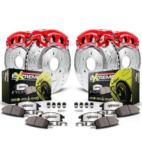Power Stop - Front and Rear Z26 Street Warrior Brake Kit with Calipers KC750-26