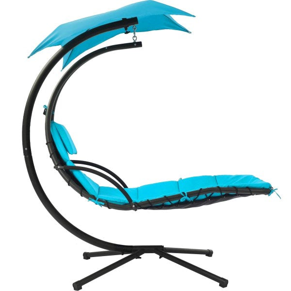 FDW Patio Chair Hanging Chaise Lounger, Blue