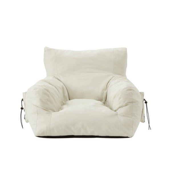 Loungie Comfy Nylon Bean Bag Beige
