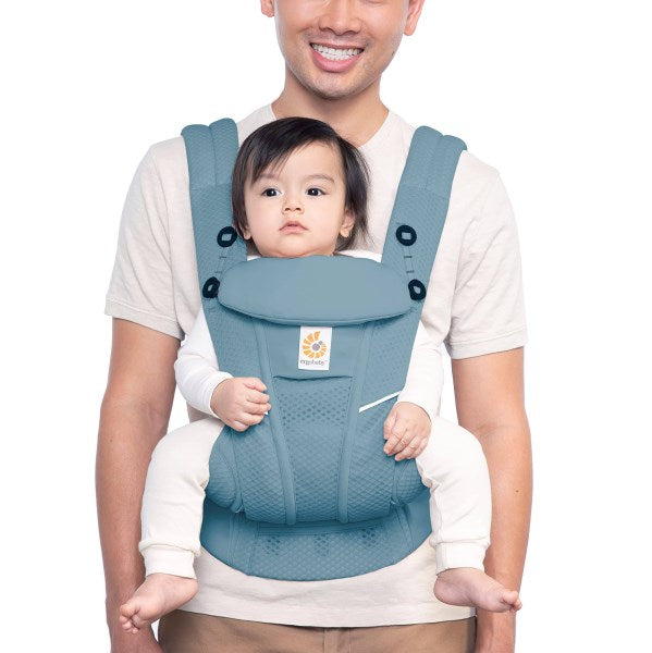 Ergobaby Omni Breeze Baby Carrier - SoftFlex Mesh: Slate Blue