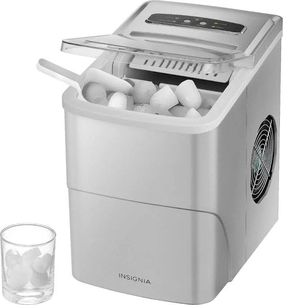 Insignia - 26-Lb. Portable Ice Maker - Silver