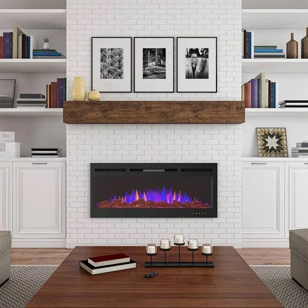 Hastings Home 50 Black Wall Recessed Electric Fireplace | Michaels