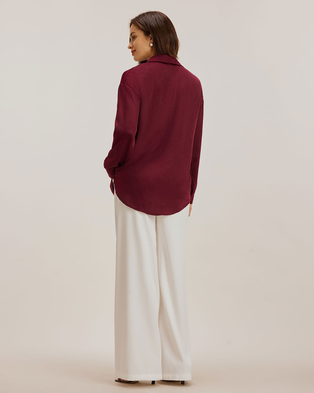 Red Button Loose Shirt