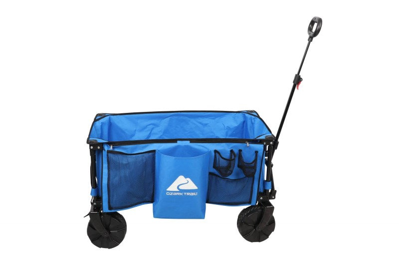 Ozark Trail Camping All-Terrain Folding Wagon with Oversized Wheels, Blue, Size: Regular
