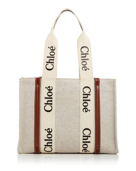 Chlo Women s Medium Woody Tote Bag - White - Totes