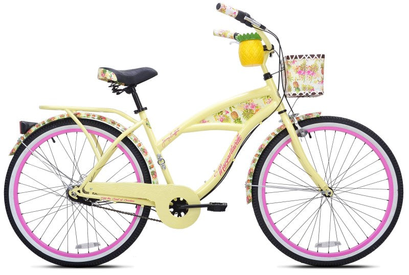 Kent 26 Margaritaville Women s 3-Speed Cruiser Bike Yellow
