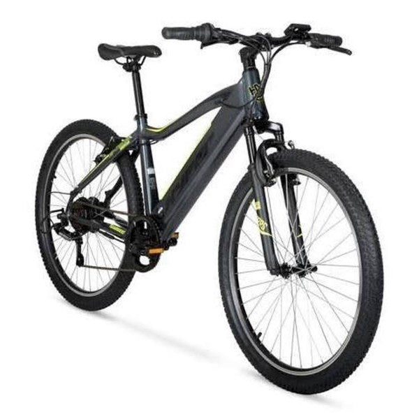 Hyper Bicycles E-Ride Electric Pedal Assist Mountain Bike, 26in, Black