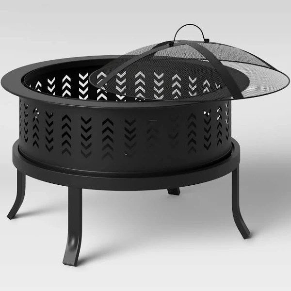 26 Chevron Outdoor Wood Burning Fire Pit - Threshold