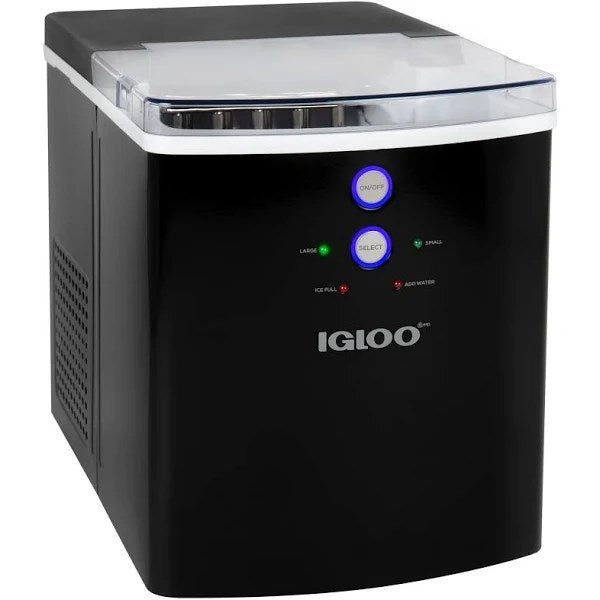 Igloo IGLICEB33BK 33-Pound Automatic Portable Countertop Ice Maker Machine, Black