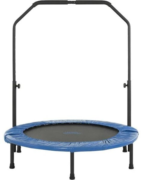 Upper Bounce 40 Mini Foldable Rebounder Fitness Trampoline with Adjustable Handrail