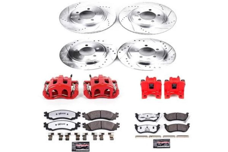 Power Stop - Front and Rear Z36 Truck & Tow Brake Kit with Calipers KC1443-36