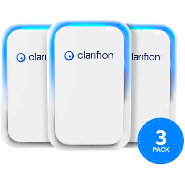 Clarifion Negative Ion Generator, 3 Units Filterless Mobile Ionizer Air Purifiers