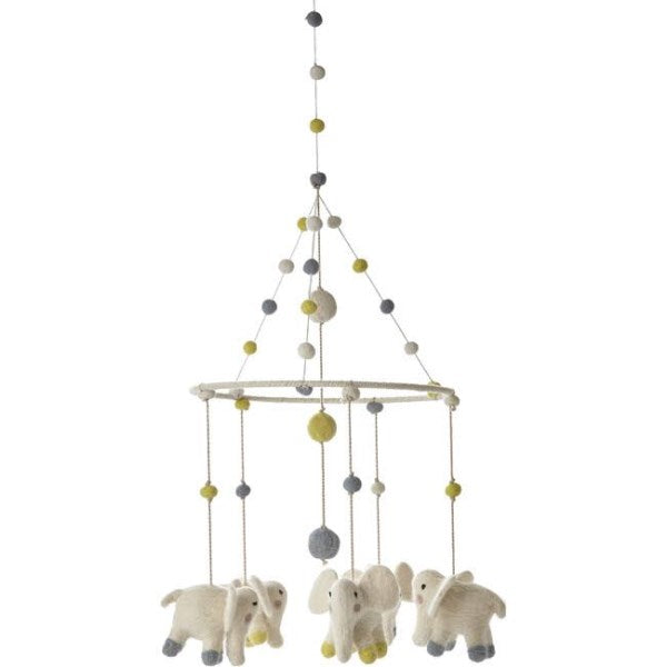 Pehr Classic Mobile Elephant Parade - Yello Tan