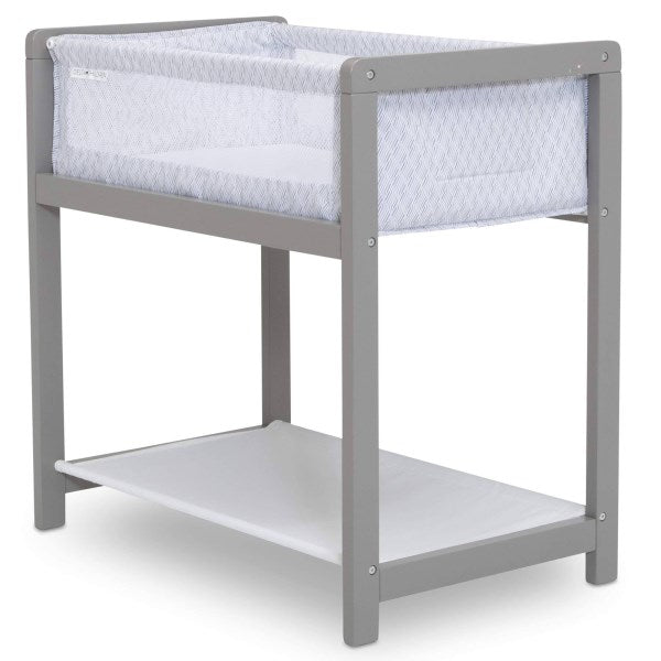 Delta Children Classic Wood Bedside Bassinet Sleeper - Portable Crib with High-end Wood Frame, Link