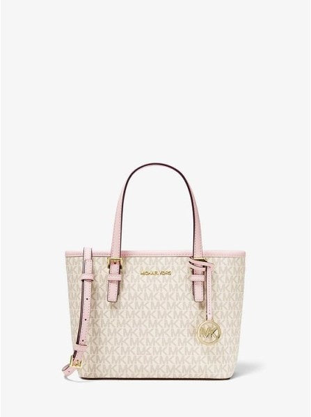 Michael Kors Jet Set Travel Extra-Small Logo Top-Zip Tote Bag in Pink - One Size