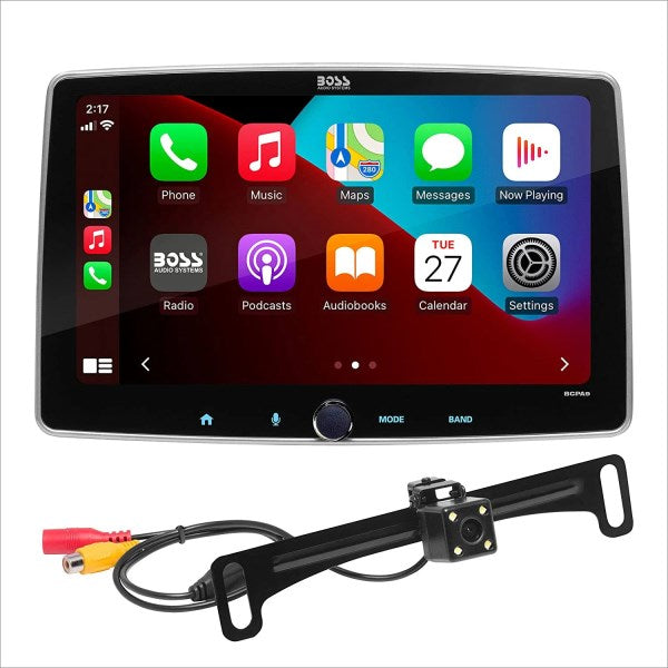 Boss Audio Systems Bcpa9rc Apple Carplay Android Auto Car Multimedia Player - Single DIN Chassis with 9 inch Capacitive Touchscreen, Bluetooth, No