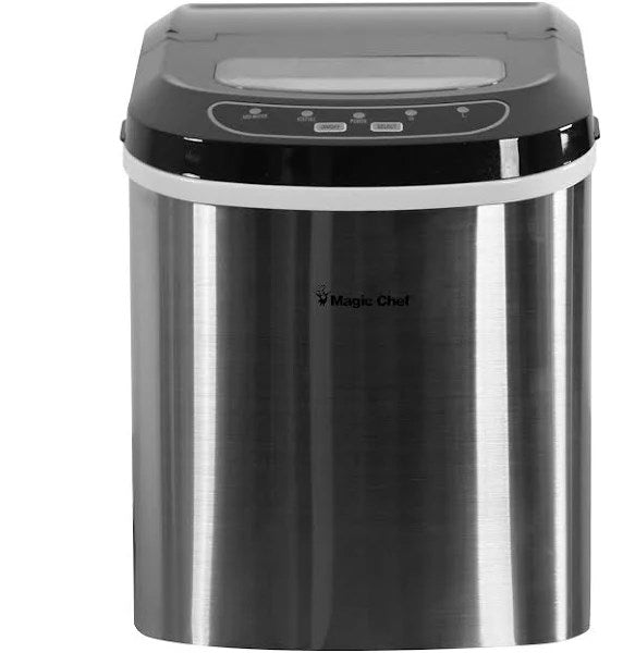 Magic Chef 27 lbs Portable Ice Maker Stainless MCIM22ST