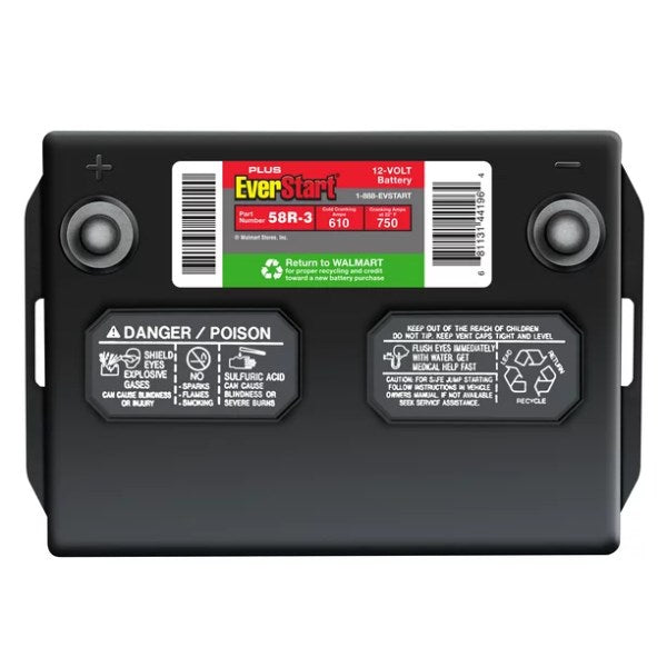 Everstart Group Size 12 Volt 610 CCA 58R Lead Acid Automotive Battery