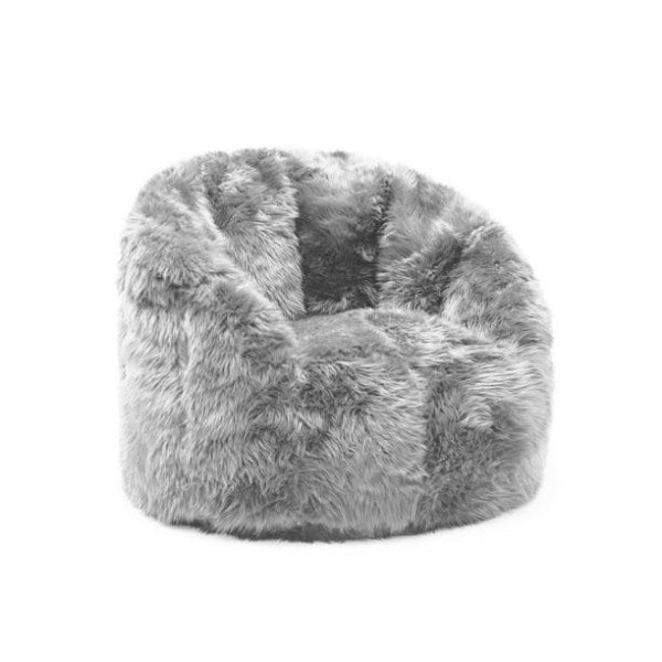 Big Joe Milano Bean Bag Chair, Gray Shag