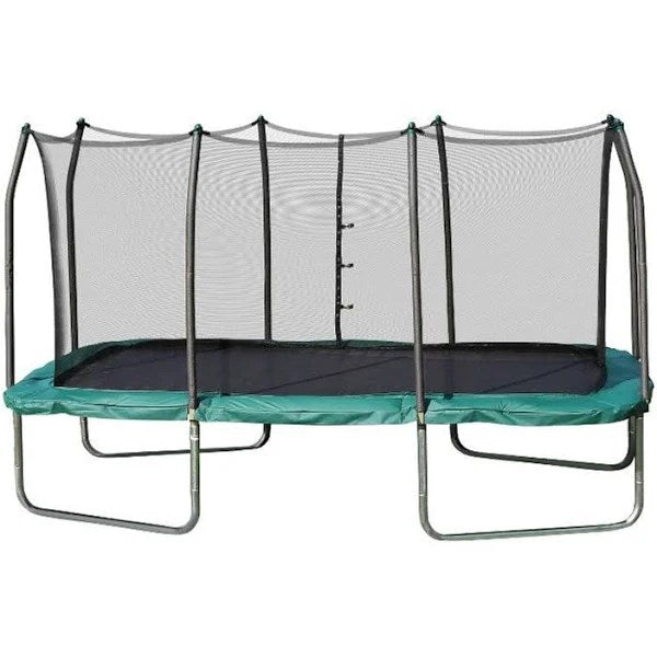 Skywalker 14 Rectangle Trampoline with Enclosure - Green