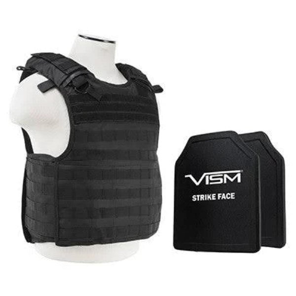 Buy Genuine - VISM by NcSTAR QR Carrier Vest With Shooters Cut Hard Ballistic Panel - Most Popular NcSTAR online store Black / 10 x12