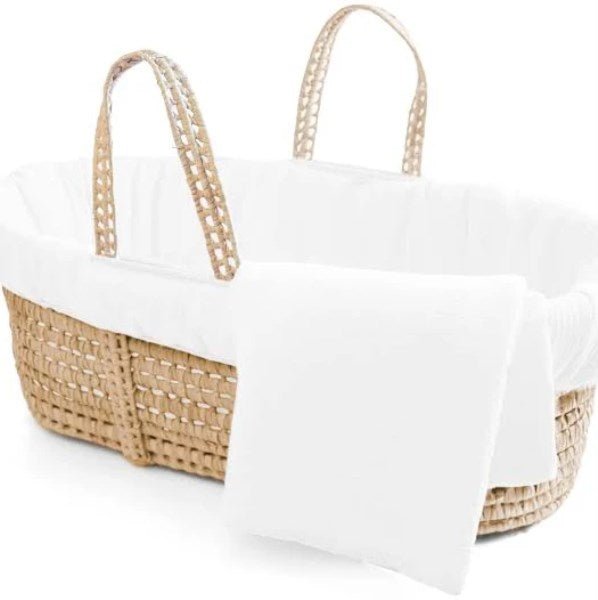 Tadpoles Cotton Gauze Bedding Set Moses Basket - White