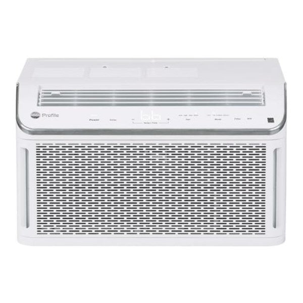 GE Profile PHC08LY 19 Window Smart Air Conditioner with 8100 Cooling BTU; 350 sq. ft. Cooling Area; Wi-Fi Connection; Timer; and EZ Mount in White