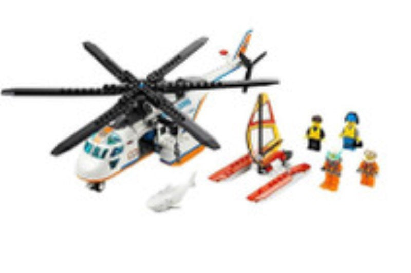 LEGO CITY Coast Guard Patrol Helicopter with Minifigures & Catamaran