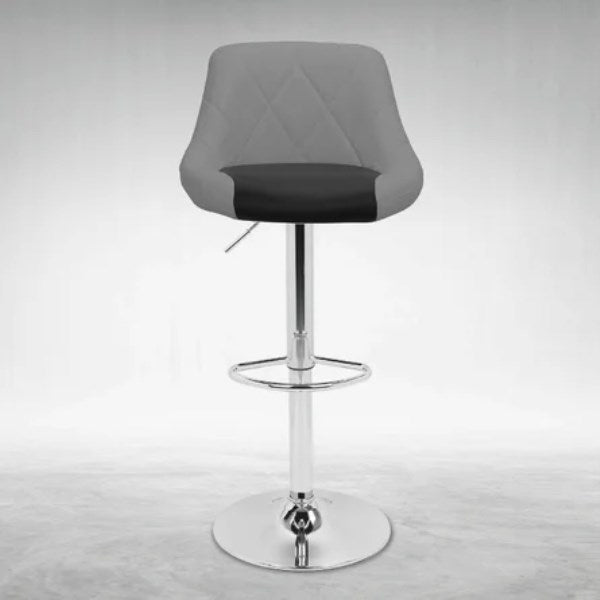 Lozada Swivel Adjustable Height Bar Stool Wade Logan Color: Black/Gray
