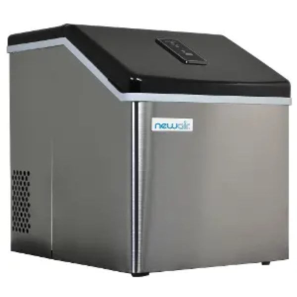 NewAir - 11.3 40-lb. Compact Portable Ice Maker - Stainless Steel