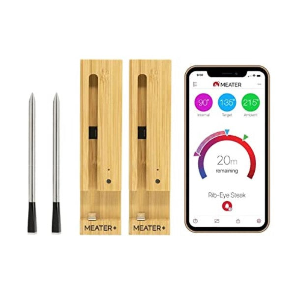 MEATER+ 2 Unit Bundle - Save 9 | 165 ft Range Version of The True Wireless Smart Meat Thermometer for The Oven Grill Kitchen Bb