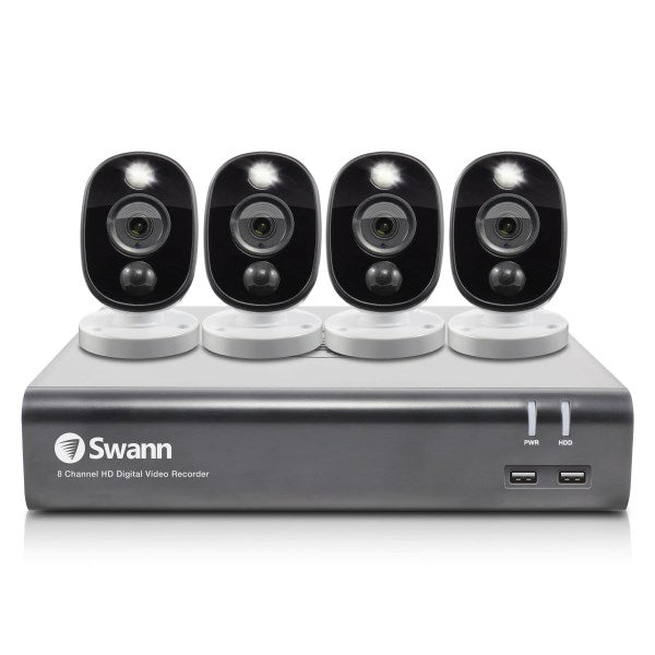 Swann 4 Camera 8 Channel 1080p Full HD DVR Security System Swdvk-845804wl-us