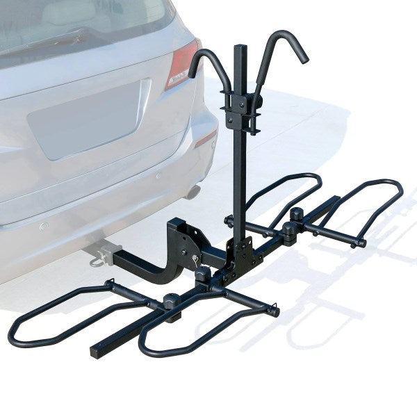 Leader Accessories 2-Bike Platform Style Hitch Mount Bike Rack, Tray Style Bicycle Carrier Racks Foldable Rack for Cars, Trucks, SUV and Minivans
