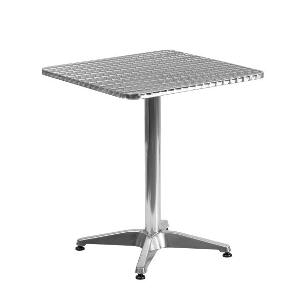Flash Furniture Square Aluminum Indoor-Outdoor Table with Base