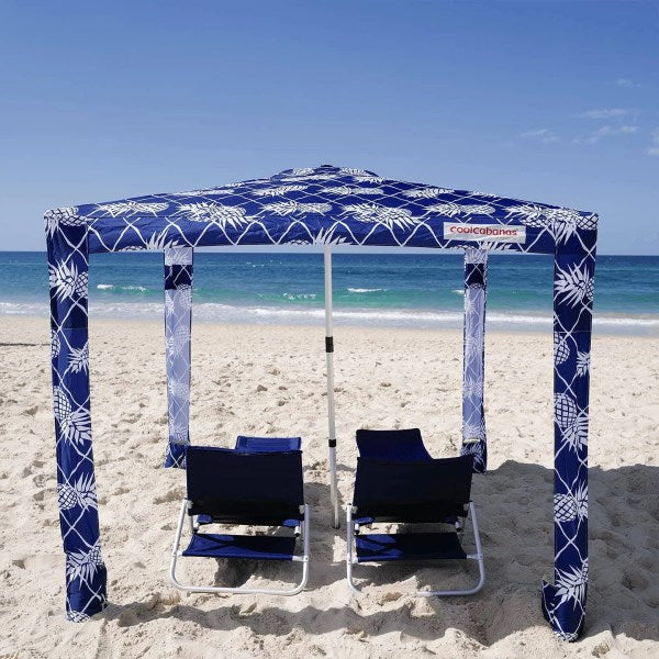 CoolCabanas Beach Cool Cabana Canopy Sun Shade Shelter Tent - 8 x 8 or 6 6 x 6 6 , Easy to Setup, Folds to Just 3 5 , Perfect for Family Beach