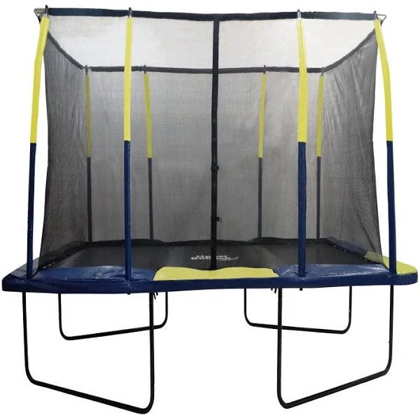 Upper Bounce Easy Assemble 9 Foot x 15 Foot Rectangular Trampoline with Fiber Flex Enclosure