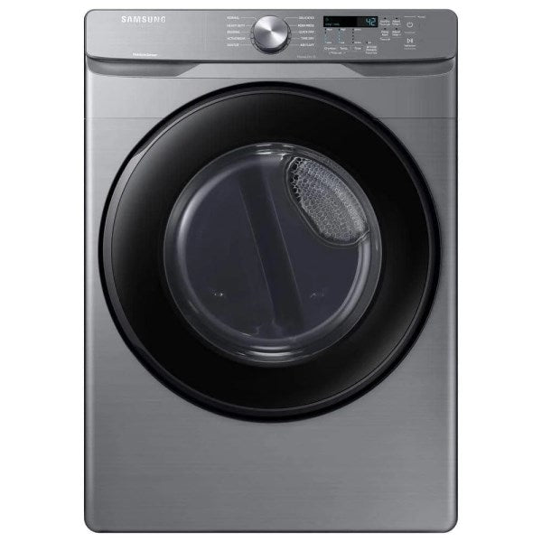 Samsung - 7.5 Cu. ft. Stackable Electric Dryer with Sensor Dry - Platinum