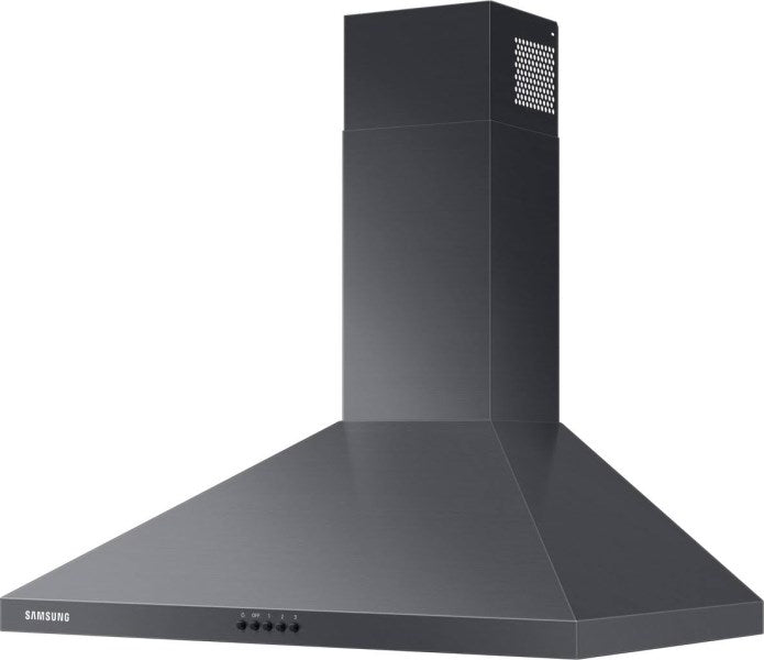 NK30R5000WG Samsung 30 Wall Mount Chimney Range Hood With 390 CFM and LED Lighting - Fingerprint Resistant Black Stainless Steel