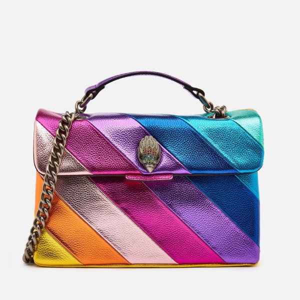 Kurt Geiger London Kensington Leather Shoulder Bag Pink Multi