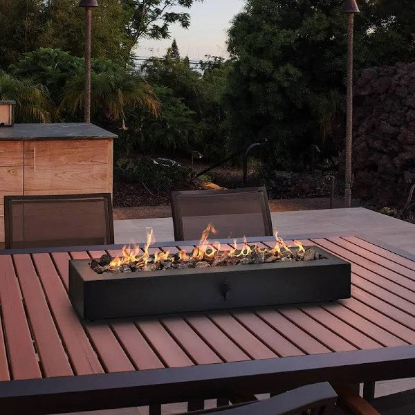 New - 28 Outdoor Tabletop Fireplace - Black - Project 62