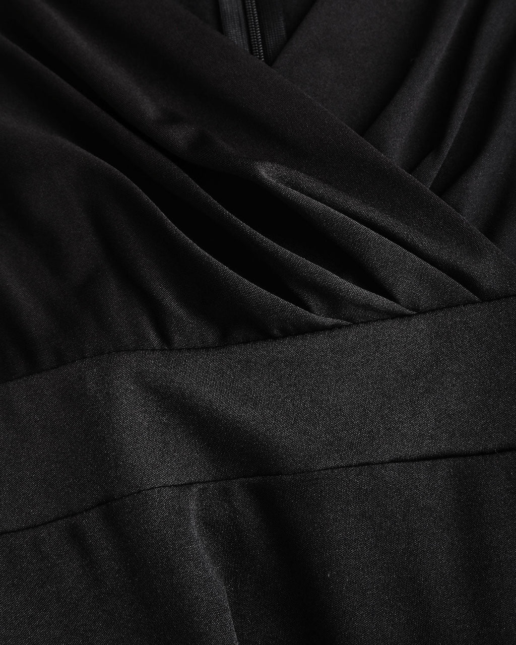 Black V Neck Bell Sleeve Maxi Dress