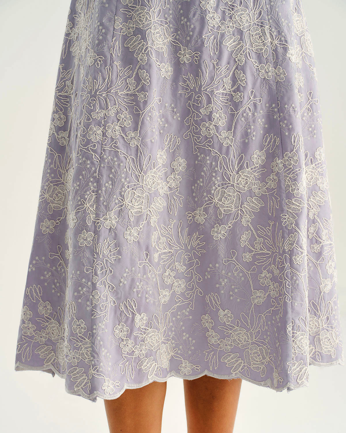 Purple Floral Slip Midi Dress