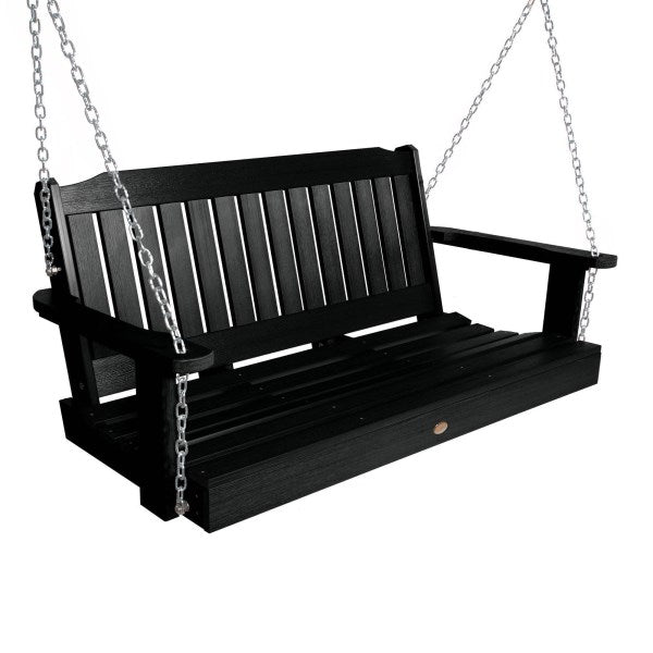 Highwood Lehigh 5 ft. Porch Swing, Black